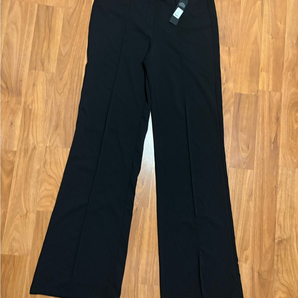Fashion Nova Black tall wide leg dress pants